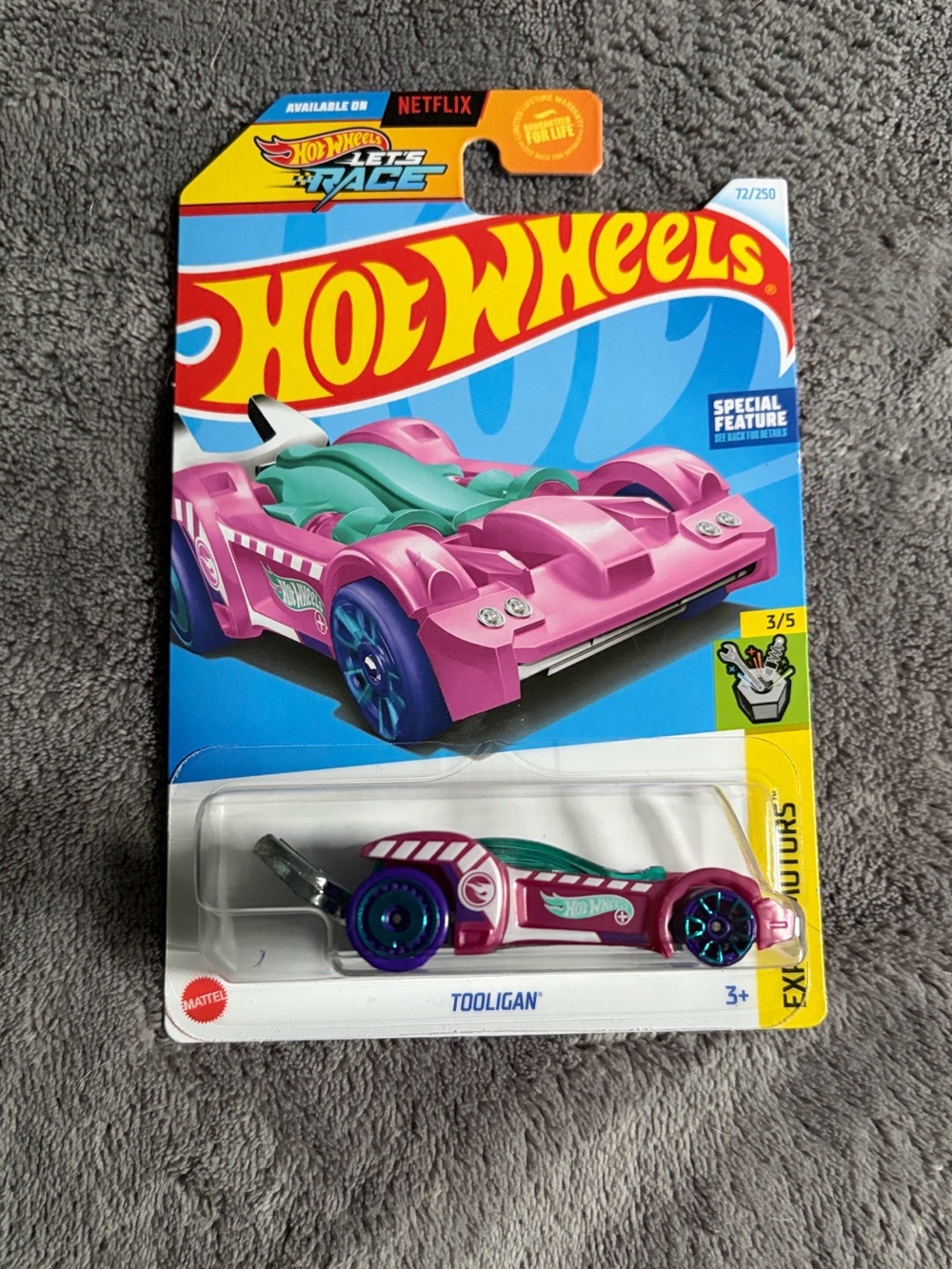 Mattel Hot Wheels Car - Tooligan in Pink *Treasure Hunt* - New in Packaging
